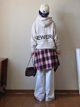 「アイテム（キャップ）」を使った、マルルン♪ さん（レディース・159cm）の秋コーディネート