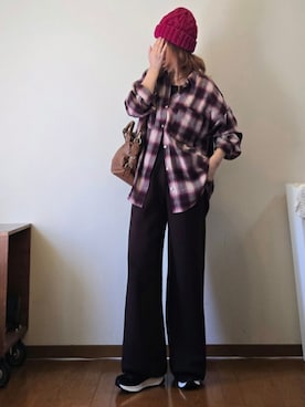 「アイテム（スウェットパンツ）」を使った、マルルン♪ さん（レディース・159cm）の秋コーディネート