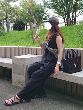 「sakishimatokyo（サキシマトーキョー）のアイテム（その他）」を使った、マルルン♪ さん（レディース・159cm）の夏コーディネート