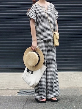 「L.H.P（エルエイチピー）のアイテム（サンダル）」を使った、マルルン♪ さん（レディース・159cm）の夏コーディネート