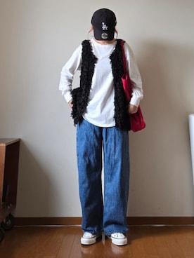 「NEW ERA（ニューエラ）のアイテム」を使った、マルルン♪ さん（レディース・159cm）の秋コーディネート