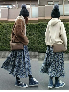 「JOURNAL STANDARD（ジャーナルスタンダード）のアイテム（ブルゾン）」を使った、マルルン♪ さん（レディース・159cm）の冬コーディネート