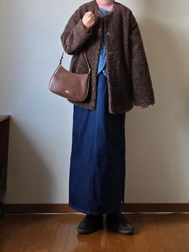 「アイテム（ジャンパースカート）」を使った、マルルン♪ さん（レディース・159cm）の冬コーディネート