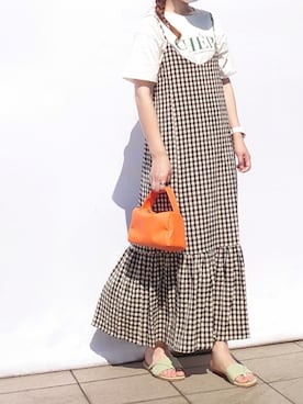 「L.H.P（エルエイチピー）のアイテム（ハンドバッグ）」を使った、マルルン♪ さん（レディース・159cm）の夏コーディネート