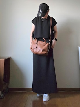 「アイテム（キャップ）」を使った、マルルン♪ さん（レディース・159cm）の夏コーディネート