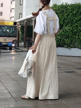 「sakishimatokyo（サキシマトーキョー）のアイテム（ジャンパースカート）」を使った、マルルン♪ さん（レディース・159cm）の夏コーディネート