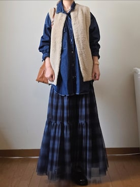 「tiptop（ティップトップ）のアイテム（シューズ）」を使った、マルルン♪ さん（レディース・159cm）の秋コーディネート