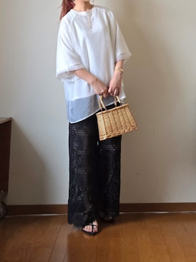 「アイテム（ネックレス）」を使った、マルルン♪ さん（レディース・159cm）の夏コーディネート