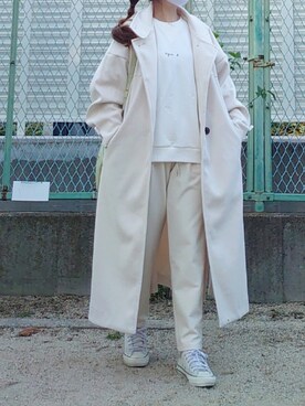 「アニエスベー」｜「アイテム（その他アウター）」を使った、マルルン♪ さん（レディース・159cm）の秋コーディネート