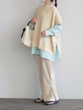 「L.H.P（エルエイチピー）のアイテム（ベスト）」を使った、マルルン♪ さん（レディース・159cm）の冬コーディネート