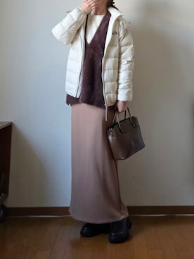「アイテム（ダウンジャケット/コート）」を使った、マルルン♪ さん（レディース・159cm）の秋コーディネート