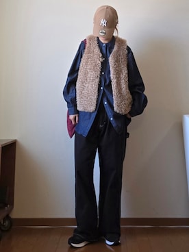 「アイテム（帽子）」を使った、マルルン♪ さん（レディース・159cm）の秋コーディネート
