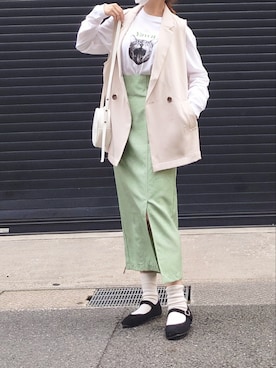 「frames RAY CASSIN（フレームスレイカズン）のアイテム（スカート）」を使った、マルルン♪ さん（レディース・159cm）の秋コーディネート