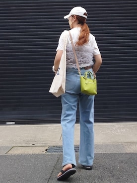 「みんなの白Tフェス」｜「アイテム（その他トップス）」を使った、マルルン♪ さん（レディース・159cm）の夏コーディネート