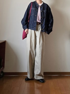 「アイテム（チノパンツ）」を使った、マルルン♪ さん（レディース・159cm）の秋コーディネート