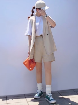 「L.H.P（エルエイチピー）のアイテム（ハンドバッグ）」を使った、マルルン♪ さん（レディース・159cm）の夏コーディネート