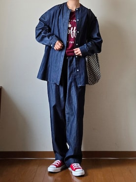 「アイテム（エコバッグ/サブバッグ）」を使った、マルルン♪ さん（レディース・159cm）の秋コーディネート