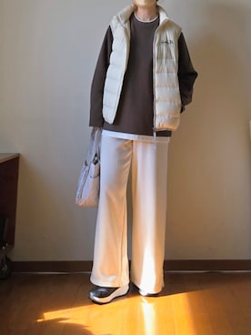 「アイテム（Tシャツ/カットソー）」を使った、マルルン♪ さん（レディース・159cm）の秋コーディネート