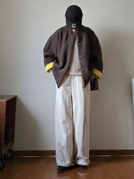 「アイテム（キャップ）」を使った、マルルン♪ さん（レディース・159cm）の秋コーディネート