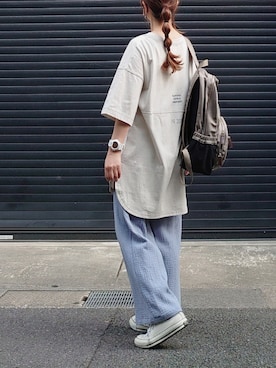 「COOLなこのコが仲間入り」｜「アイテム（チュニック）」を使った、マルルン♪ さん（レディース・159cm）の夏コーディネート