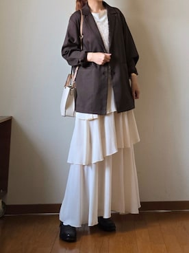 「アイテム（テーラードジャケット）」を使った、マルルン♪ さん（レディース・159cm）の夏コーディネート