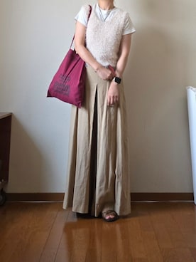 「アイテム（トートバッグ）」を使った、マルルン♪ さん（レディース・159cm）の夏コーディネート