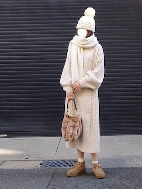 「Fizz（フィズ）のアイテム（ワンピース/ドレス）」を使った、マルルン♪ さん（レディース・159cm）の秋コーディネート