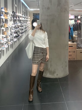 「ADER error（アーダーエラー）のアイテム（スカート）」を使った、KreuzRoseさん（レディース・164cm）の秋コーディネート