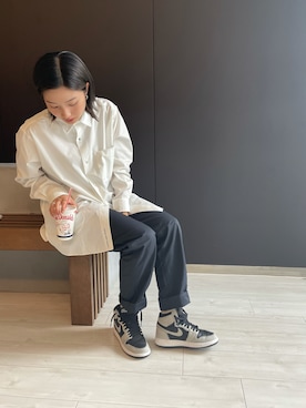 「CANAL JEAN（キャナルジーン）のアイテム（シャツ/ブラウス）」を使った、CANALJEAN グランフロント店さん（レディース・158cm）の夏コーディネート