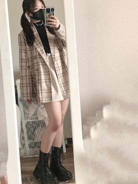 「MAJESTIC LEGON（マジェスティックレゴン）のアイテム（テーラードジャケット）」を使った、pipiさん（レディース・156cm）の秋コーディネート