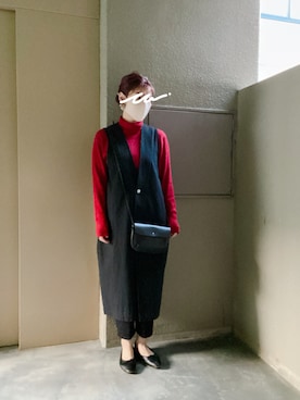 「AMBIDEX（アンビデックス）のアイテム（パンツ）」を使った、erikaさん（レディース・160cm）の秋コーディネート