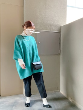 「AMBIDEX（アンビデックス）のアイテム（パンツ）」を使った、erikaさん（レディース・160cm）の秋コーディネート