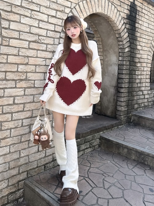 ルーズリブニットレッグウォーマー（レッグウォーマー）｜Darich