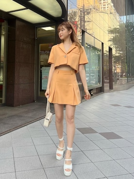 「アイテム（テーラードジャケット）」を使った、Darichさん（レディース・157cm）の夏コーディネート