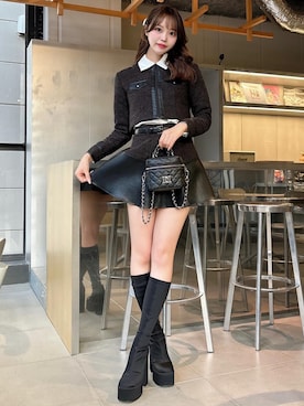 「Darich（ダーリッチ）のアイテム（その他アウター）」を使った、Darichさん（レディース・166cm）の秋コーディネート