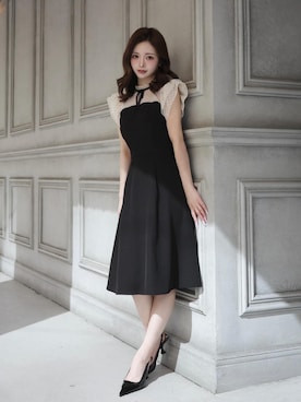 Darich(ダーリッチ)の「リボンシャーリングミニワンピース Darich(ダーリッチ)の「リボンシャーリングミニワンピース
