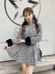 Darich（ダーリッチ）の「ノーカラーチェックツイードジャケット（ノー