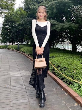 「アイテム（バッグ）」を使った、Darichさん（レディース）の秋コーディネート