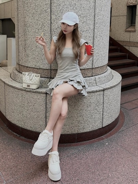 「Darich（ダーリッチ）のアイテム」を使った、Darichさん（レディース・158cm）の春コーディネート