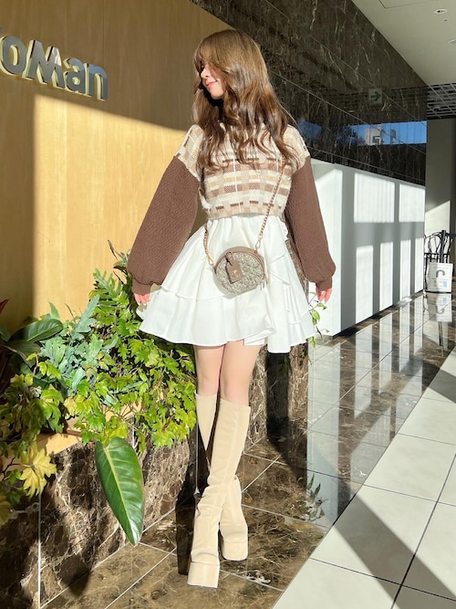 ツイードサークルミニマルバッグ（ショルダーバッグ）｜Darich