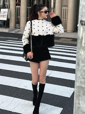 「Darich（ダーリッチ）のアイテム（その他アウター）」を使った、Darichさん（レディース・160cm）の冬コーディネート