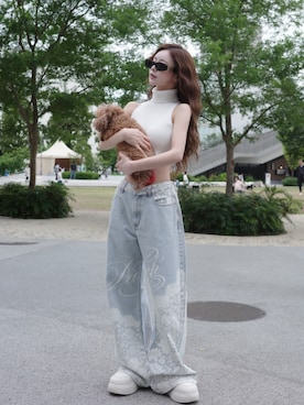 「Darich（ダーリッチ）のアイテム」を使った、Darichさん（レディース・158cm）の春コーディネート
