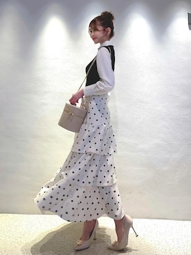 「アイテム（ハンドバッグ）」を使った、Darichさん（レディース）の冬コーディネート