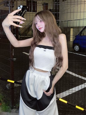 「ジャージーパンツ」｜Darichさん（レディース・156cm）の夏コーディネート