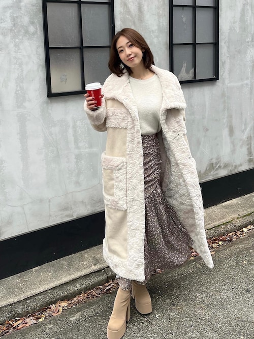 ✨極美品✨Darich ダーリッチ　ボアムートンロングコート ダーリッチ Darich ボアムートンロングコート （ブラック