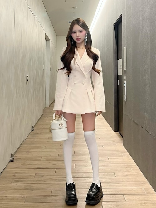 パネルデザインシルエットぺプラムジャケット（その他アウター