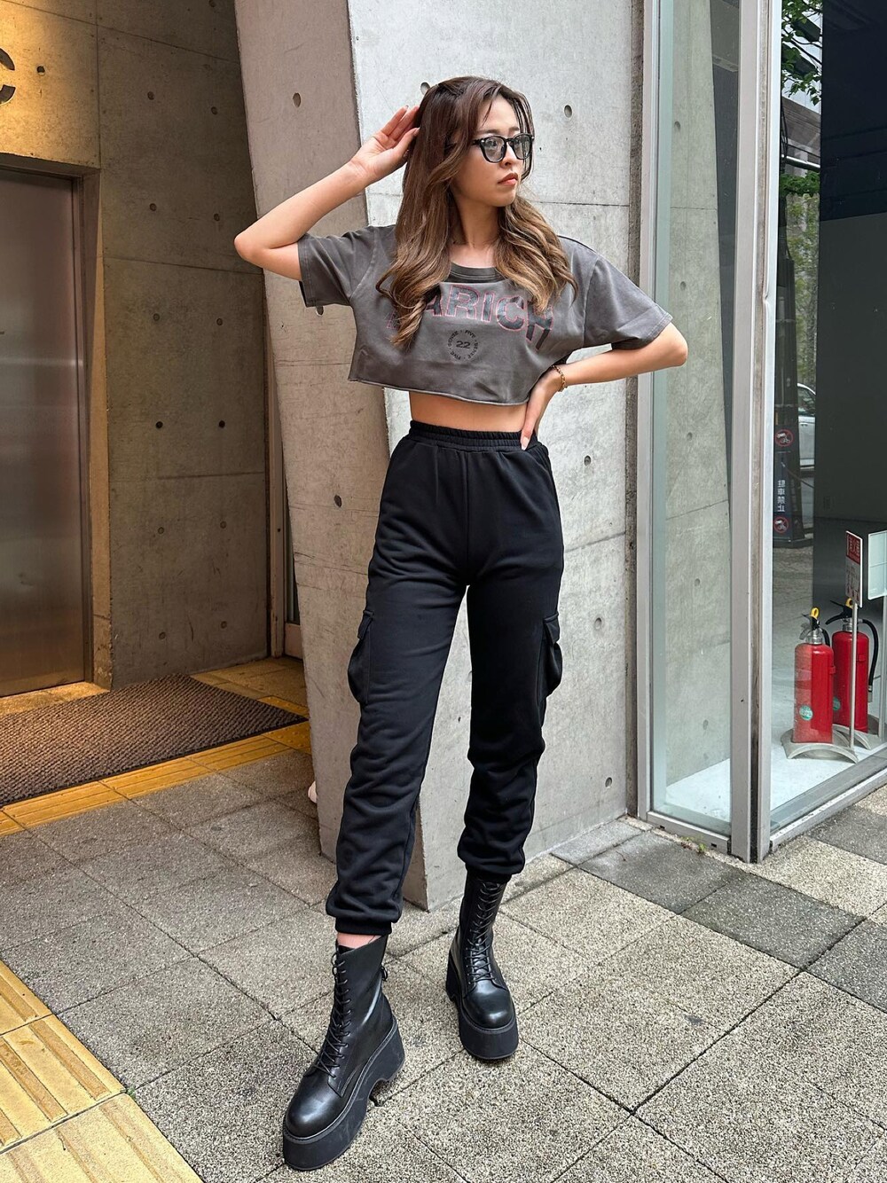 Darich（ダーリッチ）の「カーゴスウェットパンツ（カーゴパンツ