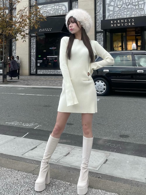 ハートボタンニットミニワンピース（ワンピース）｜Darich（ダーリッチ