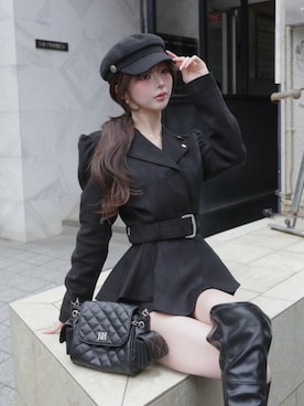 「Darich（ダーリッチ）のアイテム」を使った、Darichさん（レディース・158cm）の冬コーディネート