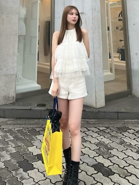 「アイテム（その他トップス）」を使った、Darichさん（レディース・158cm）の夏コーディネート